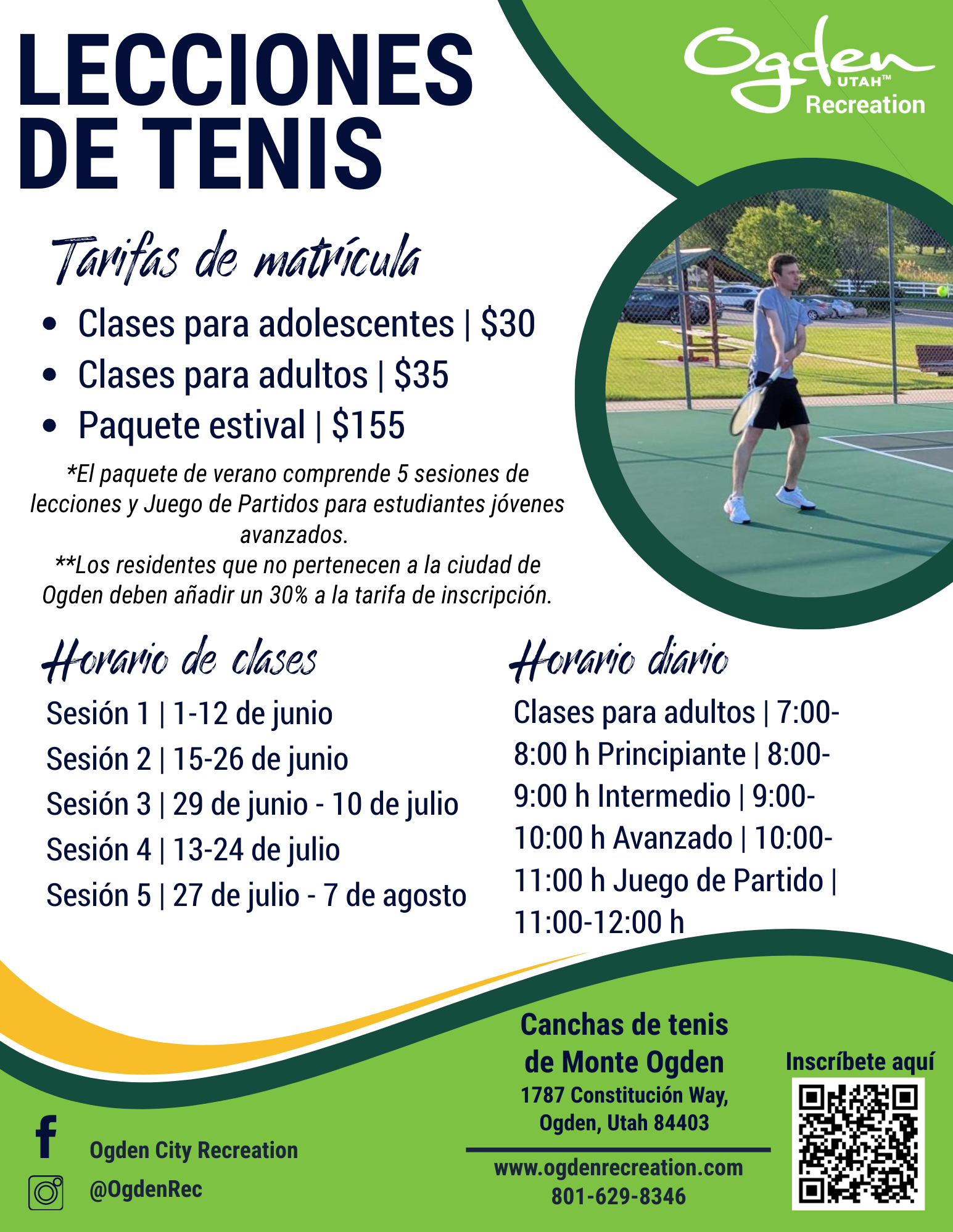 Tennis Lessons 2026 (Spanish)