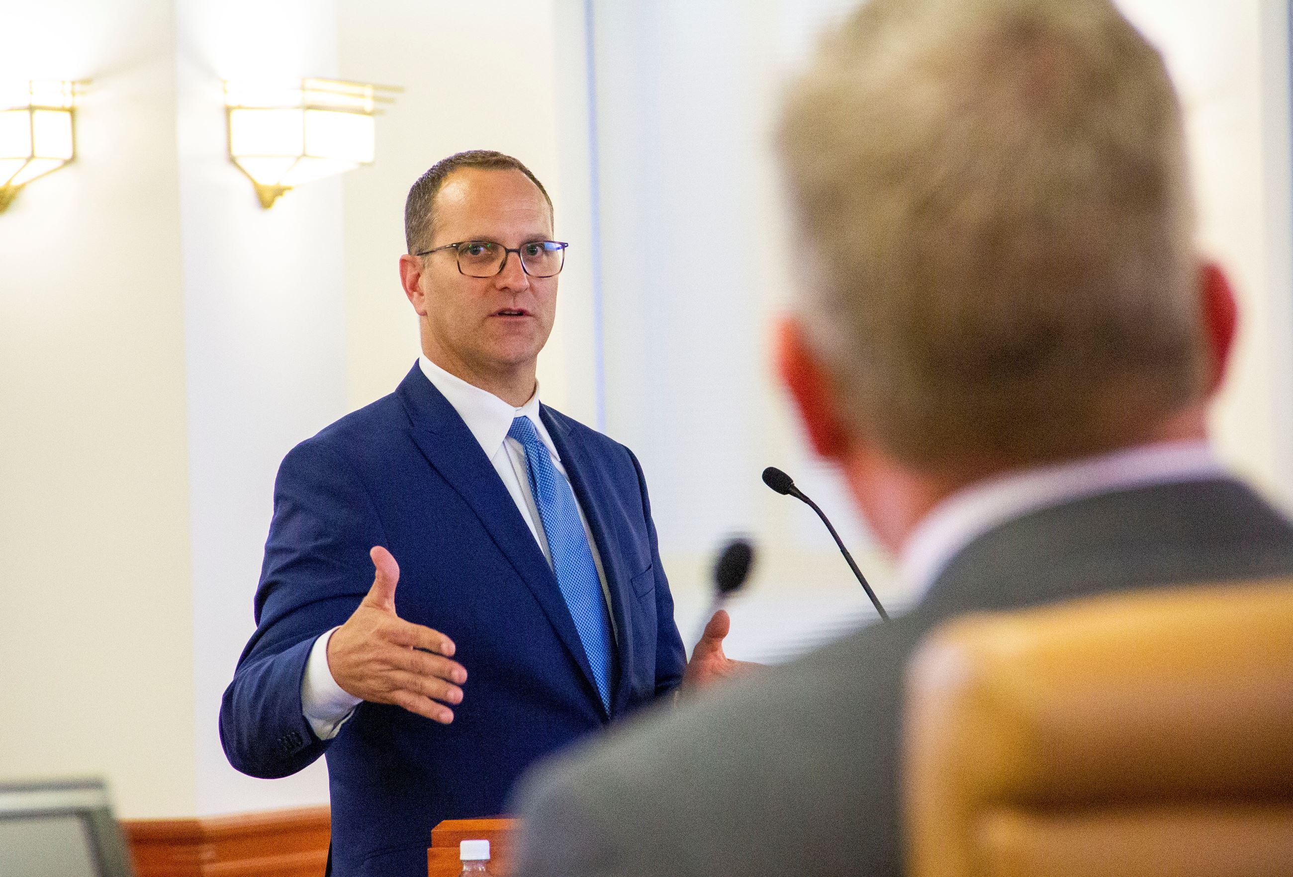 Council Chair Ben Nadolski presents the Council's Budget Priorities