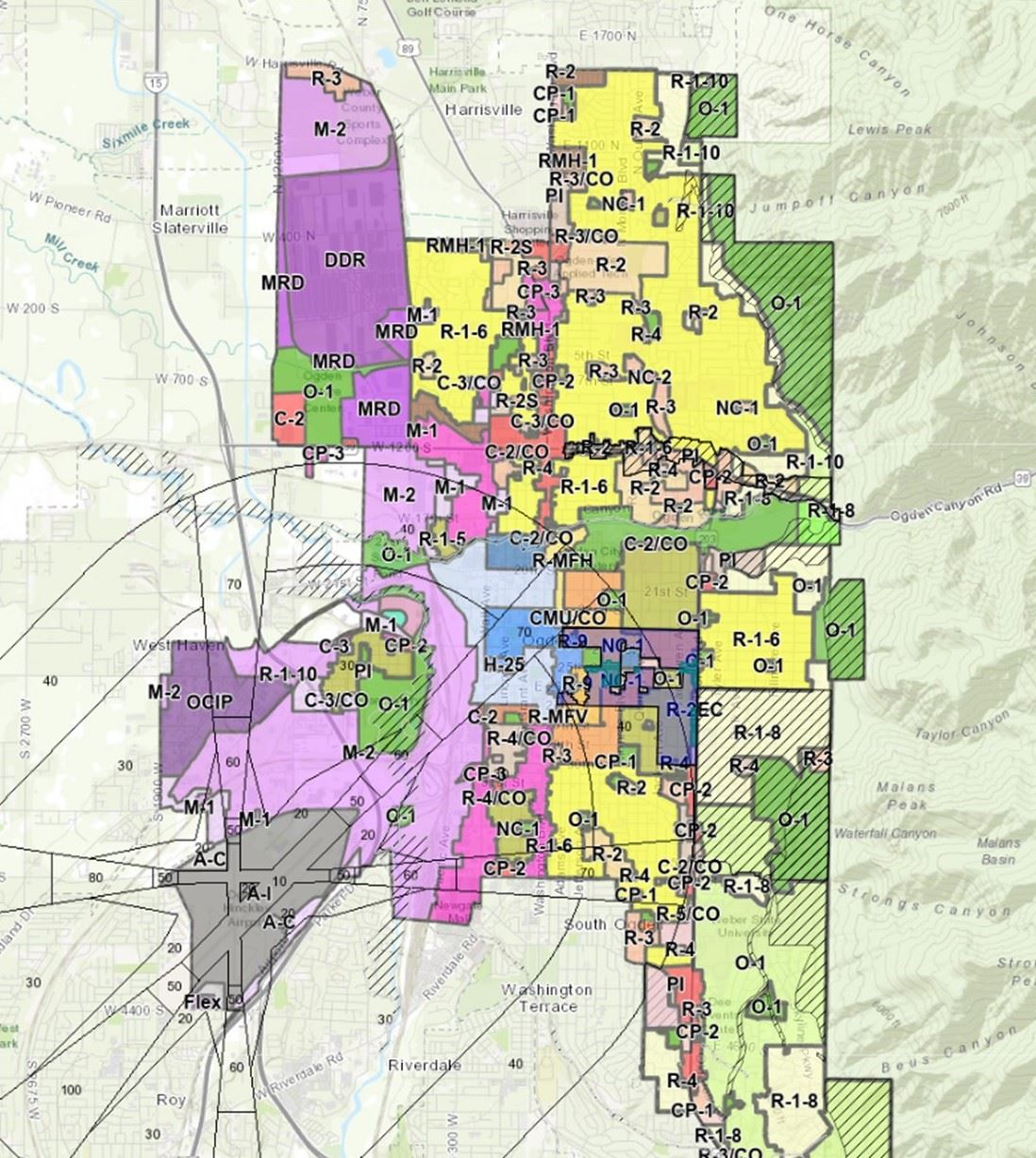 Ogden Zoning Map